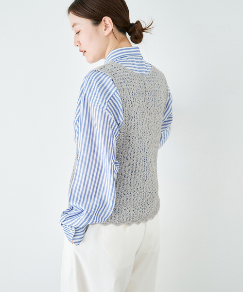 IENA（イエナ）の「enrica/エンリカ レースガラKNIT ニット KNIT225（ニット/セーター・レディース・グレー/ブラック・FREE）」の17枚目の写真