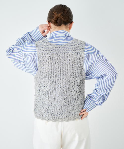 IENA（イエナ）の「enrica/エンリカ レースガラKNIT ニット KNIT225（ニット/セーター・レディース・グレー/ブラック・FREE）」の18枚目の写真