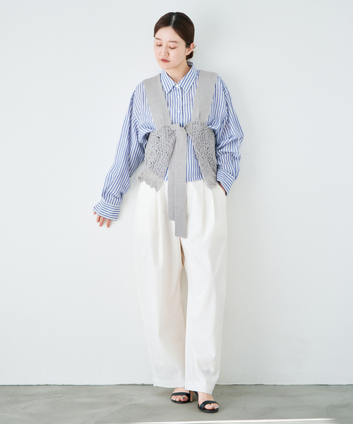 IENA（イエナ）の「enrica/エンリカ レースガラKNIT ニット KNIT225（ニット/セーター・レディース・グレー/ブラック・FREE）」の21枚目の写真