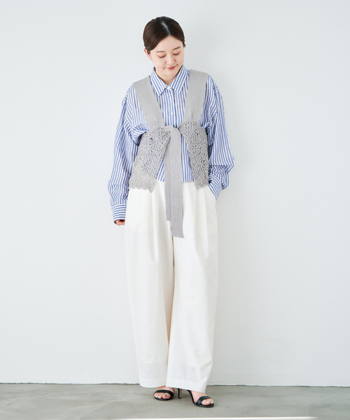 IENA（イエナ）の「enrica/エンリカ レースガラKNIT ニット KNIT225（ニット/セーター・レディース・グレー/ブラック・FREE）」の22枚目の写真