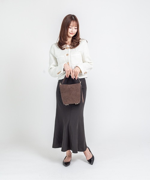 AULENTTI(オウレンティ)の「【AULENTTI/オウレンティ】2WAY レザー ショルダーバッグ ポーチ付き(ショルダーバッグ・レディース・ダークブラウン・FREE)」の13枚目の写真