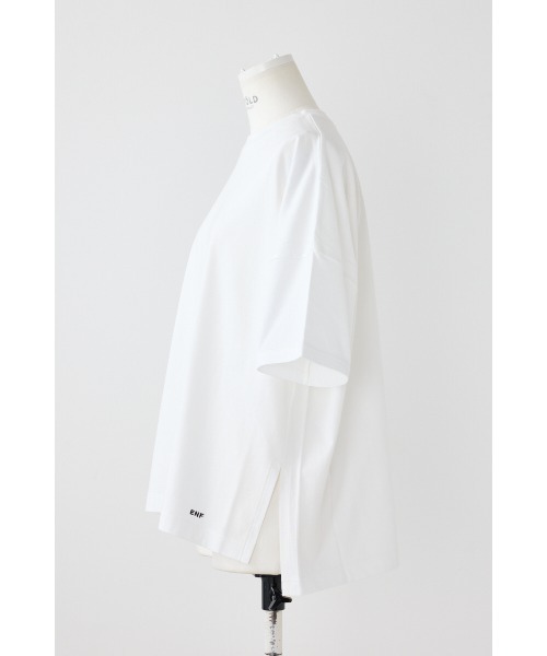ENFOLD(エンフォルド)の「SLIT BIG T-SHIRT(Tシャツ/カットソー・レディース・ホワイト/イエロー/ダークネイビー・38)」の4枚目の写真