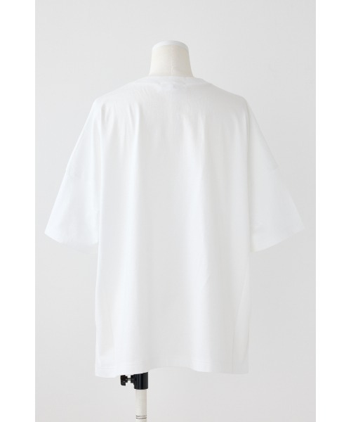 ENFOLD(エンフォルド)の「SLIT BIG T-SHIRT(Tシャツ/カットソー・レディース・ホワイト/イエロー/ダークネイビー・38)」の5枚目の写真