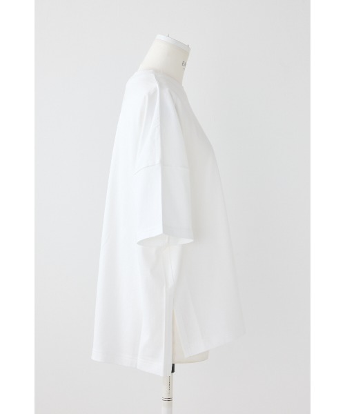 ENFOLD(エンフォルド)の「SLIT BIG T-SHIRT(Tシャツ/カットソー・レディース・ホワイト/イエロー/ダークネイビー・38)」の6枚目の写真