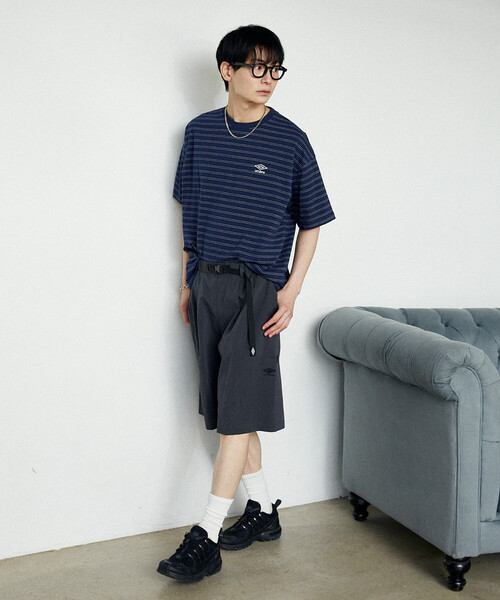 UMBRO（アンブロ）の「UMBRO × PUBLUX/アンブロ ＜機能性素材＞別注　ワンポイント ロゴ タック ショーツ　限定展開（その他パンツ・メンズ・ブラック/チャコールグレー・LARGE/MEDIUM）」の19枚目の写真