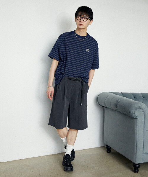UMBRO（アンブロ）の「UMBRO × PUBLUX/アンブロ ＜機能性素材＞別注　ワンポイント ロゴ タック ショーツ　限定展開（その他パンツ・メンズ・ブラック/チャコールグレー・LARGE/MEDIUM）」の21枚目の写真