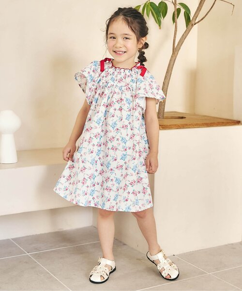 apres les cours(アプレレクール)の「【リンク】肩リボンフレアヒロインワンピース(ワンピース・キッズ・ブラウン/その他3/チェック/ストライプ・100/120/110/90/80/140/130)」の13枚目の写真