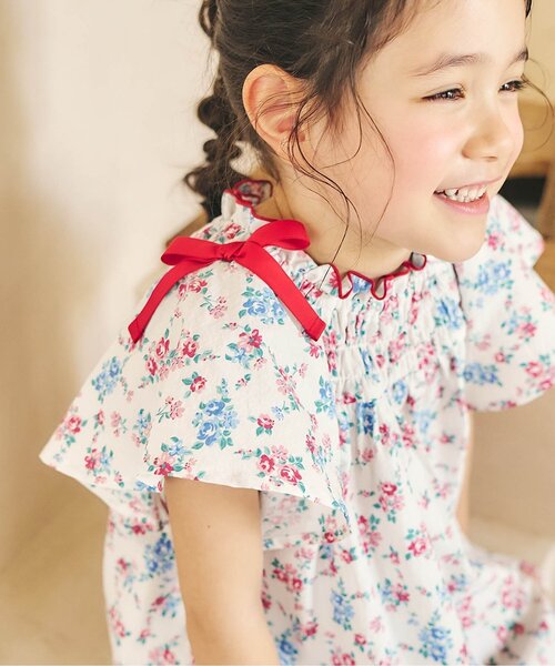 apres les cours(アプレレクール)の「【リンク】肩リボンフレアヒロインワンピース(ワンピース・キッズ・ブラウン/その他3/チェック/ストライプ・100/120/110/90/80/140/130)」の15枚目の写真