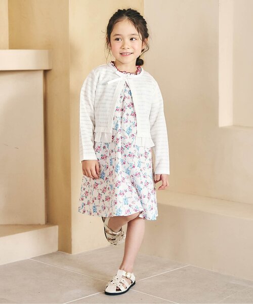 apres les cours(アプレレクール)の「【リンク】肩リボンフレアヒロインワンピース(ワンピース・キッズ・ブラウン/その他3/チェック/ストライプ・100/120/110/90/80/140/130)」の16枚目の写真