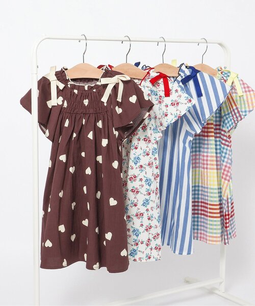 apres les cours(アプレレクール)の「【リンク】肩リボンフレアヒロインワンピース(ワンピース・キッズ・ブラウン/その他3/チェック/ストライプ・100/120/110/90/80/140/130)」の17枚目の写真