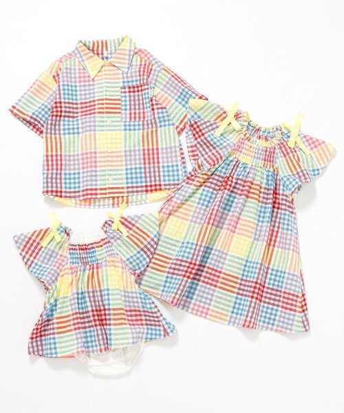 apres les cours(アプレレクール)の「【リンク】肩リボンフレアヒロインワンピース(ワンピース・キッズ・ブラウン/その他3/チェック/ストライプ・100/120/110/90/80/140/130)」の18枚目の写真