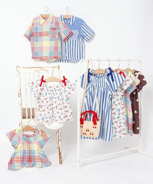 apres les cours(アプレレクール)の「【リンク】肩リボンフレアヒロインワンピース(ワンピース・キッズ・ブラウン/その他3/チェック/ストライプ・100/120/110/90/80/140/130)」の21枚目の写真