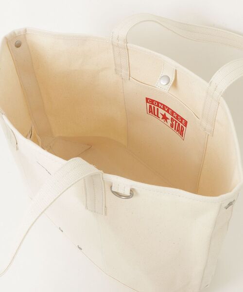 CONVERSE(コンバース)の「【CONVERSE/コンバース】AS CANVAS TOTE BAG M /キャンバスバッグM(トートバッグ・メンズ・カーキ/ブラック/グレー/オフホワイト/ベージュ/ネイビー・FREE)」の12枚目の写真