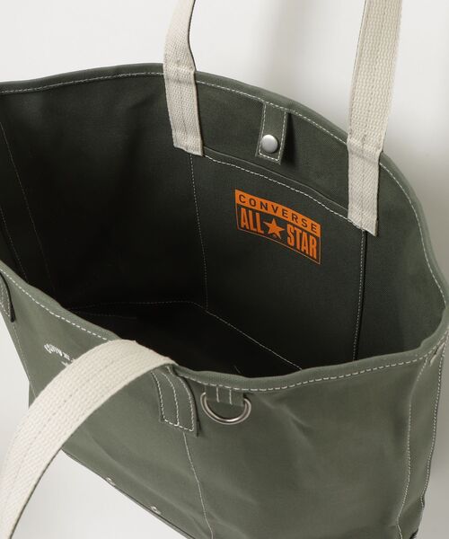 CONVERSE(コンバース)の「【CONVERSE/コンバース】AS CANVAS TOTE BAG M /キャンバスバッグM(トートバッグ・メンズ・カーキ/ブラック/グレー/オフホワイト/ベージュ/ネイビー・FREE)」の13枚目の写真