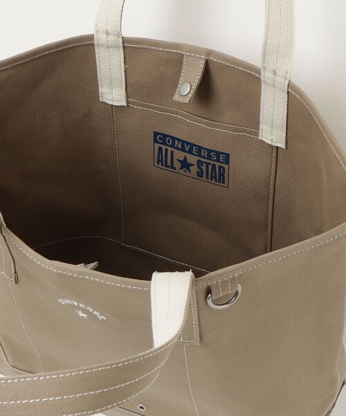 CONVERSE(コンバース)の「【CONVERSE/コンバース】AS CANVAS TOTE BAG M /キャンバスバッグM(トートバッグ・メンズ・カーキ/ブラック/グレー/オフホワイト/ベージュ/ネイビー・FREE)」の15枚目の写真