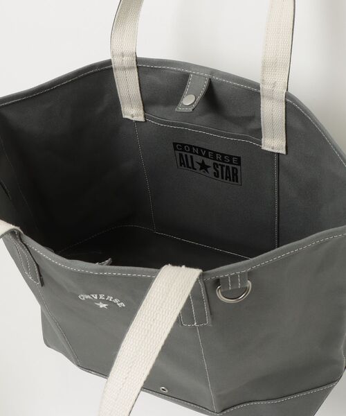 CONVERSE(コンバース)の「【CONVERSE/コンバース】AS CANVAS TOTE BAG M /キャンバスバッグM(トートバッグ・メンズ・カーキ/ブラック/グレー/オフホワイト/ベージュ/ネイビー・FREE)」の16枚目の写真