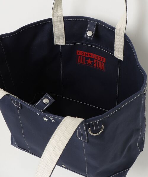 CONVERSE(コンバース)の「【CONVERSE/コンバース】AS CANVAS TOTE BAG M /キャンバスバッグM(トートバッグ・メンズ・カーキ/ブラック/グレー/オフホワイト/ベージュ/ネイビー・FREE)」の17枚目の写真