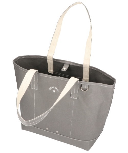 CONVERSE(コンバース)の「【CONVERSE/コンバース】AS CANVAS TOTE BAG M /キャンバスバッグM(トートバッグ・メンズ・カーキ/ブラック/グレー/オフホワイト/ベージュ/ネイビー・FREE)」の3枚目の写真