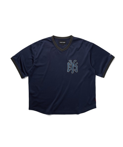 YESEYESEE(イエスアイシー)の「Y.E.S Mesh Baseball Tee(Tシャツ/カットソー・メンズ・グレー/ネイビー・S/M/L/XL)」の1枚目の写真