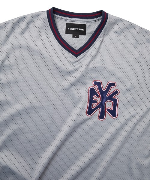 YESEYESEE(イエスアイシー)の「Y.E.S Mesh Baseball Tee(Tシャツ/カットソー・メンズ・グレー/ネイビー・S/M/L/XL)」の4枚目の写真