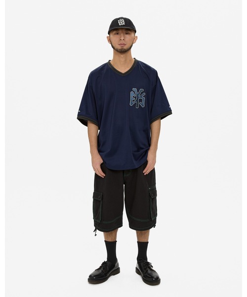 YESEYESEE(イエスアイシー)の「Y.E.S Mesh Baseball Tee(Tシャツ/カットソー・メンズ・グレー/ネイビー・S/M/L/XL)」の17枚目の写真