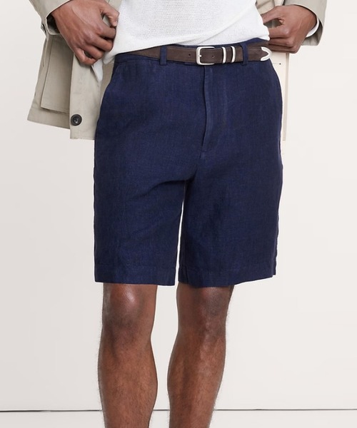 Banana Republic(バナナリパブリック)の「9インチ リネン ショートパンツ(その他パンツ・メンズ・ネイビー/ベージュ/ホワイト・28W/29W/30W/31W/32W/33W/34W)」の1枚目の写真
