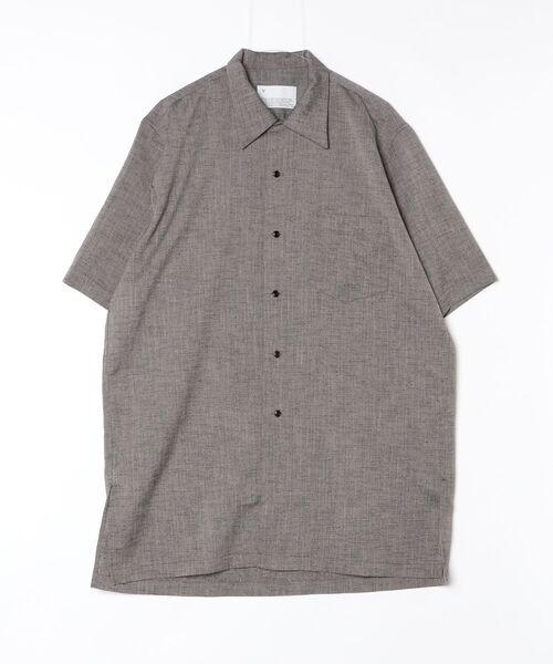 VOAAOV(ヴォアーブ)の「【VOAAOV】TWEED / STRIPE - SET UP Short Sleeve Shirt(シャツ/ブラウス・メンズ・ネイビー/ブラウン・1/2)」の12枚目の写真
