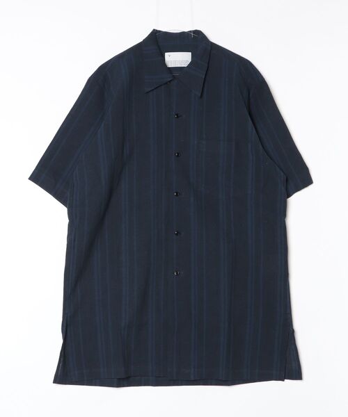 VOAAOV(ヴォアーブ)の「【VOAAOV】TWEED / STRIPE - SET UP Short Sleeve Shirt(シャツ/ブラウス・メンズ・ネイビー/ブラウン・1/2)」の13枚目の写真