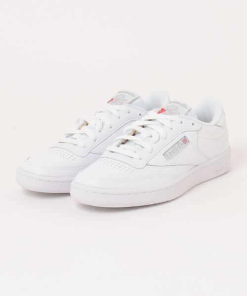 ASBee(アスビー)の「Reebok リーボック CLUB C 85【軽量】メンズスニーカー(クラブシー85) 100050 100000154 ホワイト/シアーグレー(スニーカー・メンズ・ホワイト・29.0cm/28.0cm/27.5cm/27.0cm/26.5cm/26.0cm/25.5cm)」の1枚目の写真