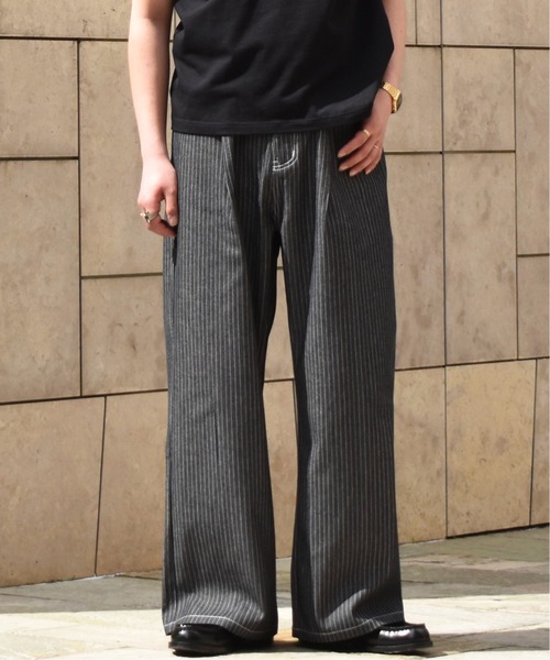 Noen(ノエン)の「ストライプバギージーンズ(デニムパンツ・メンズ・ブラック系その他・MEDIUM/SMALL/LARGE)」の1枚目の写真