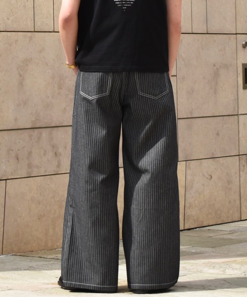 Noen(ノエン)の「ストライプバギージーンズ(デニムパンツ・メンズ・ブラック系その他・MEDIUM/SMALL/LARGE)」の4枚目の写真