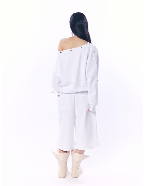 SETUP-EXE（セットアップイーエックスイー）の「STUDDED SLEEVE MTM / IVORY（スウェット・レディース・その他・OS）」の7枚目の写真