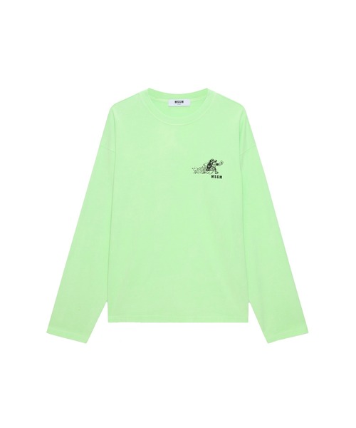MSGM(エムエスジーエム)の「MSGM SPRINT グラフィック ロングスリーブTシャツ(Tシャツ/カットソー・メンズ・グリーン・S/L/M)」の1枚目の写真