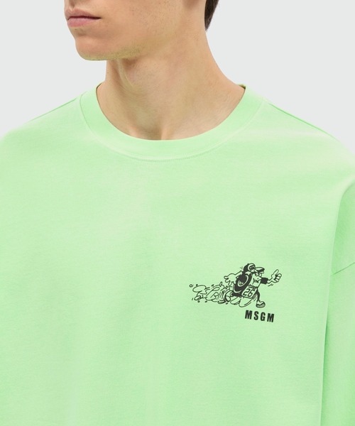 MSGM(エムエスジーエム)の「MSGM SPRINT グラフィック ロングスリーブTシャツ(Tシャツ/カットソー・メンズ・グリーン・S/L/M)」の5枚目の写真
