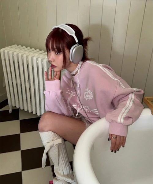 almo(アルモ)の「【TUNE】スポーツロゴスウェット(スウェット・レディース・グレー/ブラック/ピンク・FREE)」の7枚目の写真