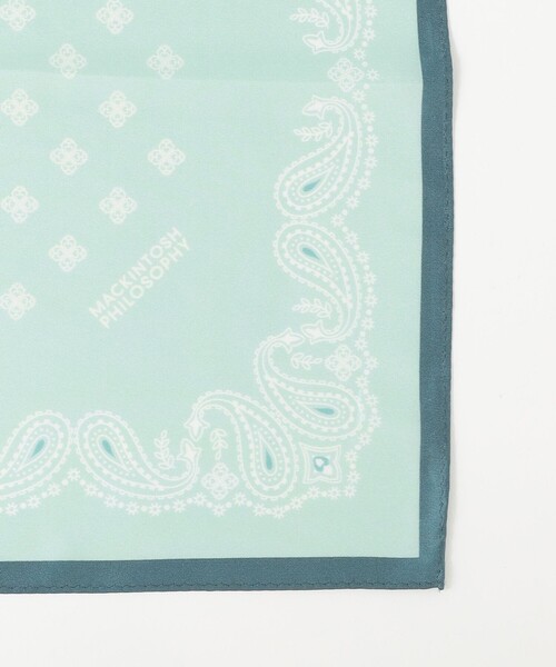 MACKINTOSH PHILOSOPHY（ﾏｯｷﾝﾄｯｼｭ ﾌｨﾛｿﾌｨｰ）の「ラッケンブースシルクスカーフ（バンダナ/スカーフ・レディース・ブルー系その他3/オフホワイト/ダークネイビー・FREE）」の9枚目の写真