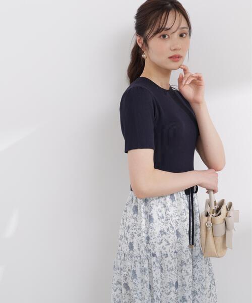 PROPORTION BODY DRESSING(プロポーションボディドレッシング)の「半袖花柄ドッキングニットワンピース / 1216140410(ワンピース・レディース・ネイビー/ブラック・MEDIUM/P/S/SMALL)」の11枚目の写真