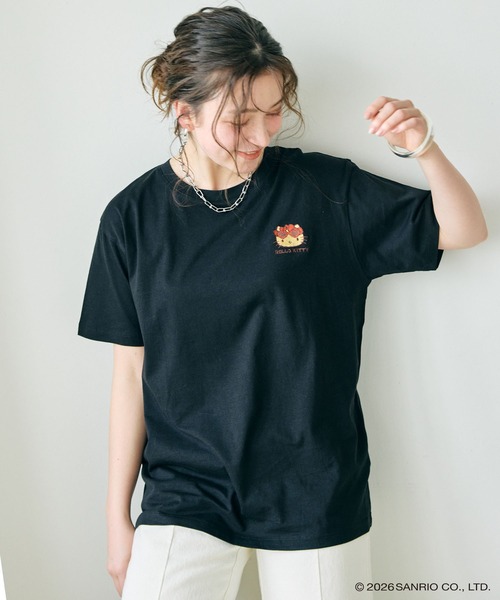 sanrio(サンリオ)の「【sanrio characters】HELLO KITTY/日焼けキティ半袖Tシャツ《サンリオキャラクターズ》(Tシャツ/カットソー・レディース・オフホワイト/ブラック/ピンク・M/3L/L/LL)」の18枚目の写真
