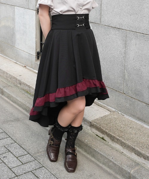 axes femme POETIQUE（アクシーズファムポエティック）の「ビット使フィッシュテールＳＫ（スカート・レディース・サックスブルー/ブラック/ネイビー・MEDIUM）」の14枚目の写真