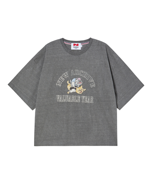 Beyond Closet（-）の「[コレクションライン] ヴィンテージプリントディテールピグメントウォッシング半袖Tシャツグレー（Tシャツ/カットソー・メンズ・その他・MEDIUM/LARGE）」の2枚目の写真