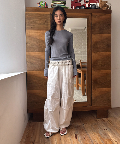 DIAGONAL（ダイアゴナル）の「WOOL BASIC TEE (blue)（Tシャツ/カットソー・レディース・その他・FREE）」の4枚目の写真