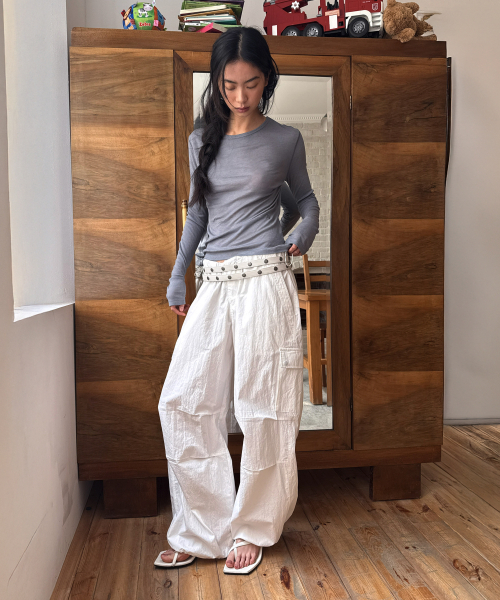 DIAGONAL（ダイアゴナル）の「WOOL BASIC TEE (blue)（Tシャツ/カットソー・レディース・その他・FREE）」の5枚目の写真