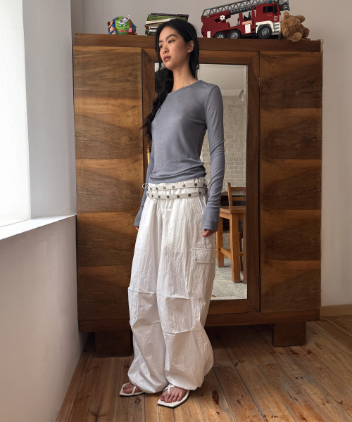 DIAGONAL（ダイアゴナル）の「WOOL BASIC TEE (blue)（Tシャツ/カットソー・レディース・その他・FREE）」の6枚目の写真