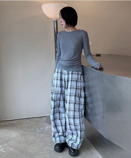 DIAGONAL（ダイアゴナル）の「WOOL BASIC TEE (blue)（Tシャツ/カットソー・レディース・その他・FREE）」の9枚目の写真