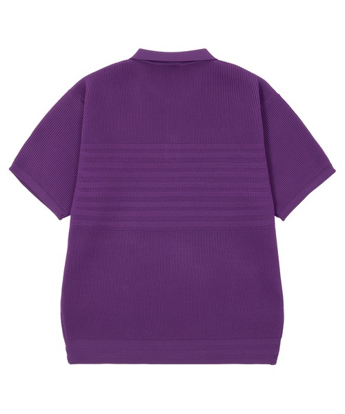 HUF(ハフ)の「MEGABLAST KNIT POLO TOP(ポロシャツ・メンズ・オフホワイト/チャコールグレー/パープル・XL/L/M/S/XXL)」の16枚目の写真