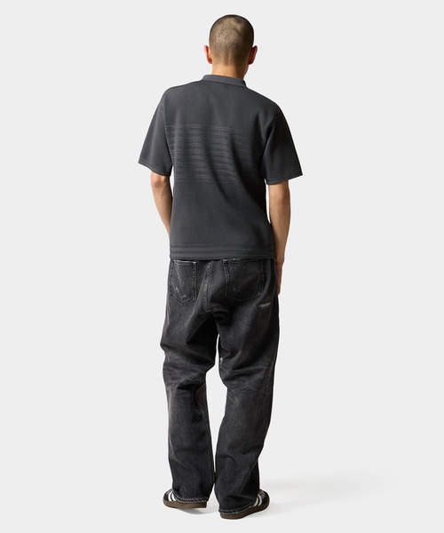 HUF(ハフ)の「MEGABLAST KNIT POLO TOP(ポロシャツ・メンズ・オフホワイト/チャコールグレー/パープル・XL/L/M/S/XXL)」の22枚目の写真