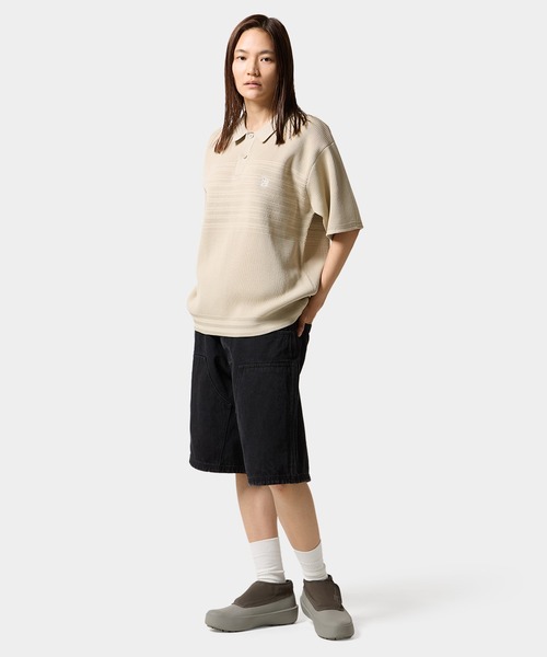 HUF(ハフ)の「MEGABLAST KNIT POLO TOP(ポロシャツ・メンズ・オフホワイト/チャコールグレー/パープル・XL/L/M/S/XXL)」の17枚目の写真