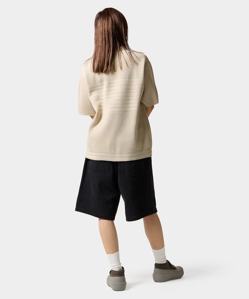 HUF(ハフ)の「MEGABLAST KNIT POLO TOP(ポロシャツ・メンズ・オフホワイト/チャコールグレー/パープル・XL/L/M/S/XXL)」の19枚目の写真