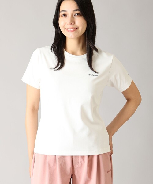 Columbia(コロンビア)の「UVカット Columbia/ ウィメンズ ライトキャニオン ショートスリーブ Tシャツ /コロンビア(Tシャツ/カットソー・レディース・ホワイト/ブラック/パープル・L/S/XL/M)」の2枚目の写真