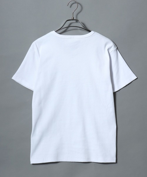 ANPAS（アンパス）の「Ribbed-Knit V-Neck Short-Sleeve Tee / テレコVネック ワンポイント刺繍 半袖Tシャツ メンズ レディース ユニセックス（Tシャツ/カットソー・メンズ・ホワイト/ブラック・S/M/L）」の6枚目の写真